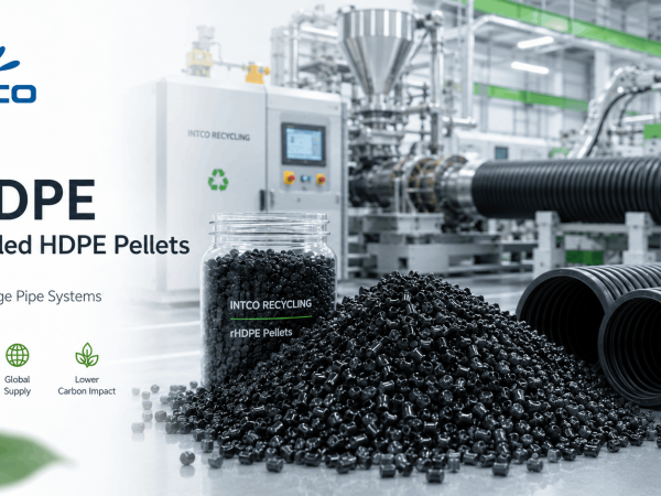 rHDPE Recycled HDPE Pellets | Solid Wall & Corrugated Pipe Material | INTCO RECYCLING