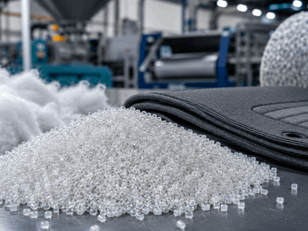Recycled PET Fiber Grade Pellets for Automotive Car Mat Materials