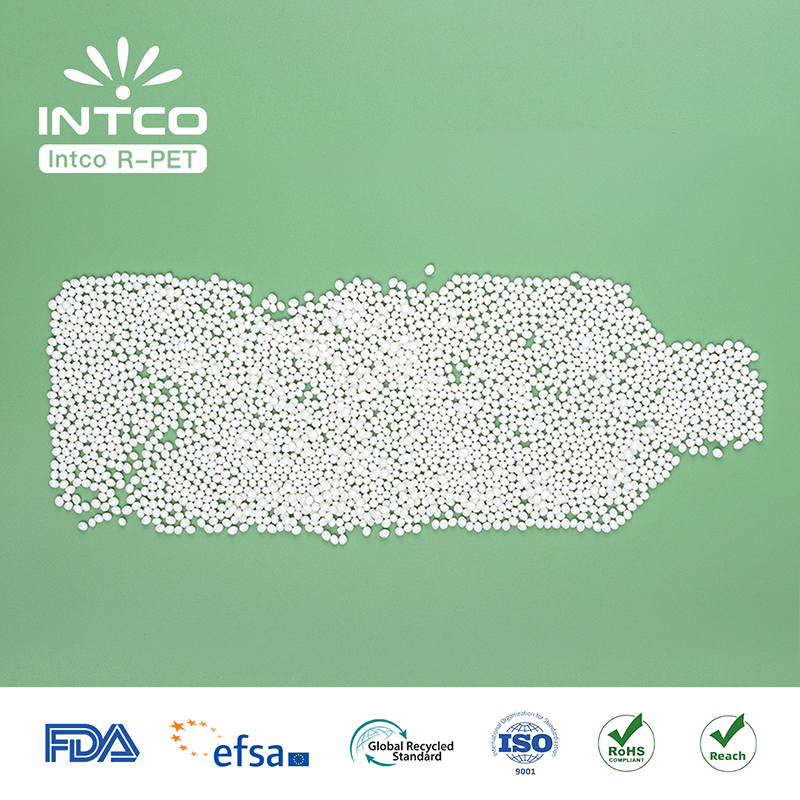 Intco's recycled PET pellets are 100% post-consumer recycled